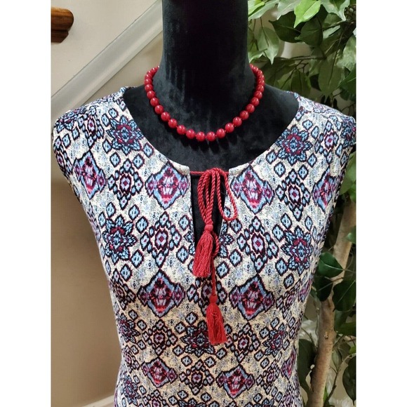 Beachlunchlounge Women's Multicolor Rayon Sleeveless Knee Length Dress Size XL - Picture 2 of 12